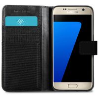 imoshion Étui de téléphone portefeuille Canvas Luxe Galaxy S7 - Noir