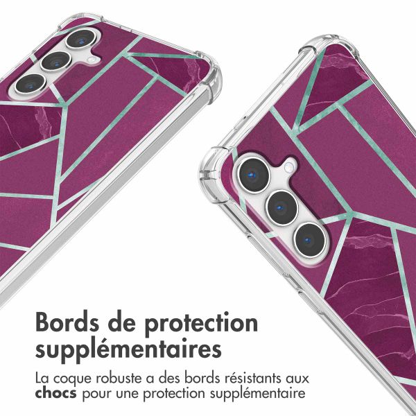 imoshion Coque Design avec cordon Samsung Galaxy S24 - Bordeaux Graphic