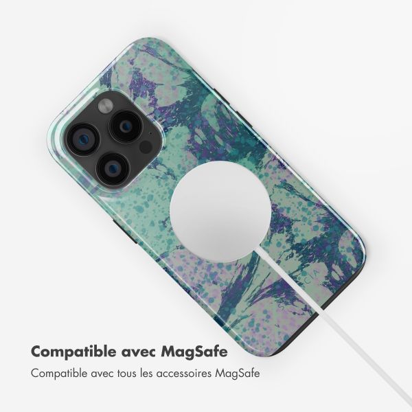 Selencia Coque arrière Vivid Tough avec MagSafe iPhone 15 Pro - Fresh Paint Green