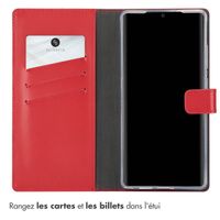 Selencia Étui de téléphone portefeuille en cuir véritable Samsung Galaxy S25 Ultra - Rouge