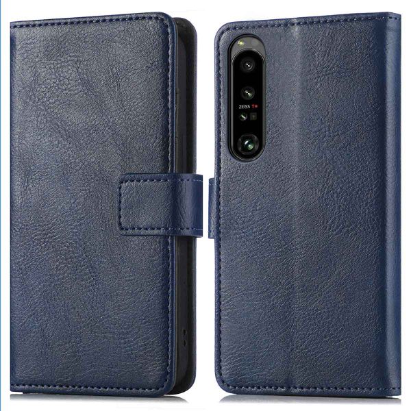 imoshion Étui de téléphone portefeuille Luxe Sony Xperia 1 IV - Bleu foncé