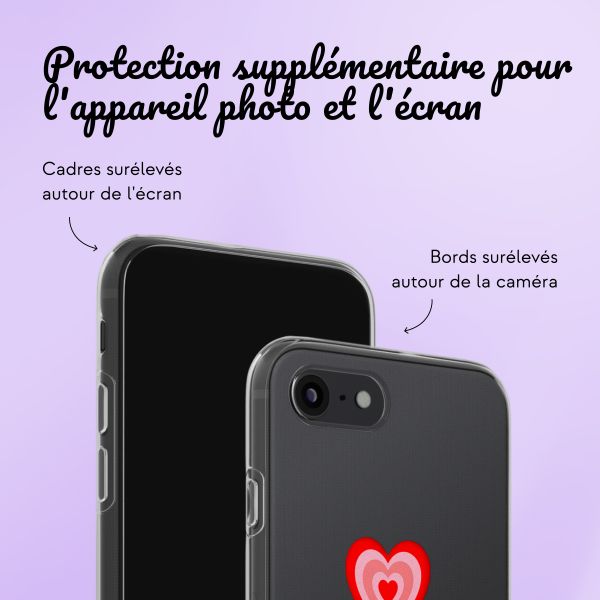 Coque personnalisée avec un cœur iPhone SE (2022 / 2020) / 8 / 7 - Transparent