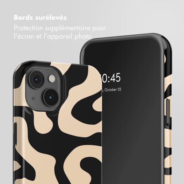 Selencia Coque arrière Vivid avec MagSafe Apple iPhone 14 - Art Wave Black