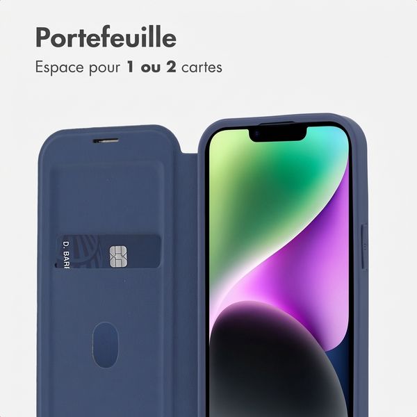 imoshion Bookcase transparente avec MagSafe Apple iPhone 14 / 13 - Bleu