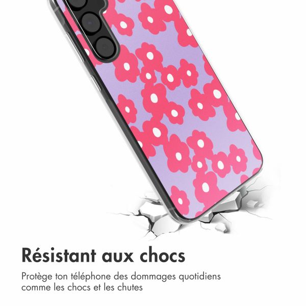 imoshion Coque design pour Samsung Galaxy A55 - Dusty Rose Blossoms