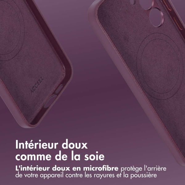 Accezz Coque arrière en cuir avec MagSafe Samsung Galaxy S24 Plus - Heath Purple