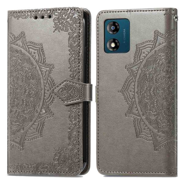 imoshion Etui de téléphone portefeuille Mandala Motorola Moto E13 - Gris