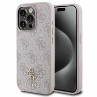 Guess Coque 4G Metal Logo MagSafe Apple iPhone 15 Pro - Rose