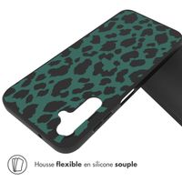 imoshion Coque Design Samsung Galaxy A14 (5G/4G) - Léopard - Vert / Noir