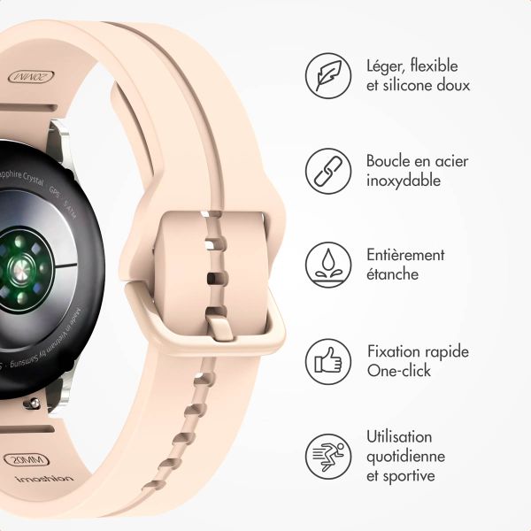 imoshion Bracelet en silicone Samsung Galaxy Watch 7 (40 & 44mm) / Watch 6 (Classic) / 5 40mm & 44mm / 5 Pro / Watch 4 (Classic) / Watch FE - Rose