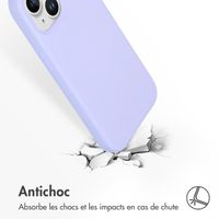 Accezz Coque Liquid Silicone iPhone 15 - Violet