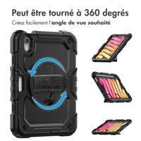 Accezz ﻿Coque arrière robuste avec bandoulière iPad Mini 7 (2024) / iPad Mini 6 (2021) - Noir