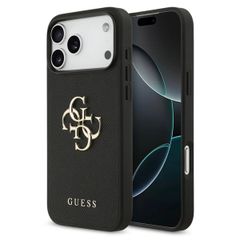 Guess Coque Big 4G Logo Grained Apple iPhone 17 Pro Max - Noir