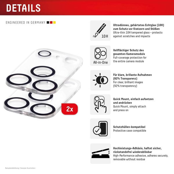 Displex CamGlass All-In-One Protection d'objectif de caméra Apple iPhone 17 Pro