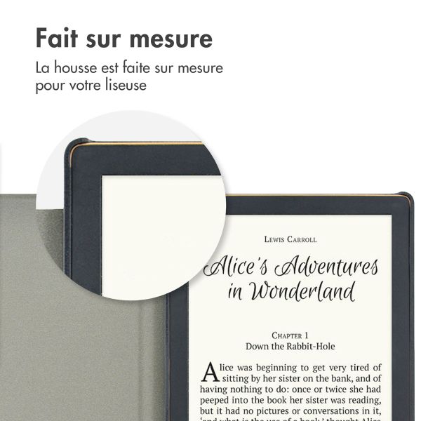 imoshion Étui de liseuse portefeuille Canvas Pocketbook Touch Lux 5 / HD 3 / Basic Lux 4 / Vivlio Lux 5 - Bleu foncé