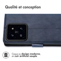 imoshion Étui de téléphone portefeuille Luxe Xiaomi 14 - Bleu foncé