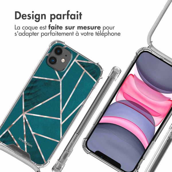 imoshion Coque Design avec cordon Apple iPhone 11 - Petrol Green Graphic