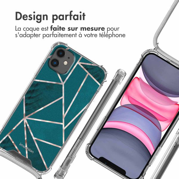 imoshion Coque Design avec cordon iPhone 11 - Petrol Green Graphic