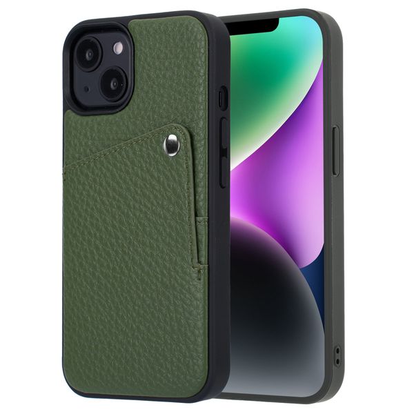 Selencia Coque Riva avec porte-cartes Apple iPhone 14 / 13 - Sage Green