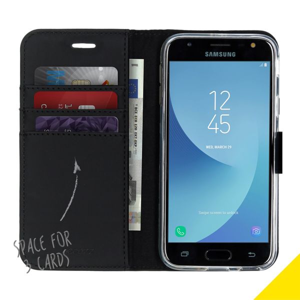 Accezz Étui de télephone Wallet Samsung Galaxy J3 (2017) - Noir