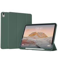Accezz Coque tablette portefeuille Smart Silicone Apple iPad Air 11 pouces (2025) M3 / (2024) M2 / Air 5 (2022) / Air 4 (2020) - Vert foncé