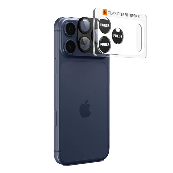 Spigen GLAStR EZ Fit Optik protection caméra pour Apple iPhone 17 Pro - Black