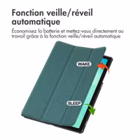 imoshion Coque tablette Trifold Samsung Galaxy Tab A11 Plus - Vert foncé