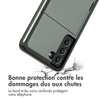 imoshion Coque arrière avec porte-cartes Samsung Galaxy S21 FE - Vert foncé