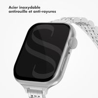 Selencia Bracelet en acier slim style Jubilee Apple Watch Series 1 t/m 9 / SE (38/40/41 mm) | Series 10 / 11 (42 mm) - Argent
