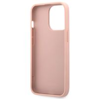 Guess Coque 4G Metal Logo Saffiano Apple iPhone 13 Pro - Rose
