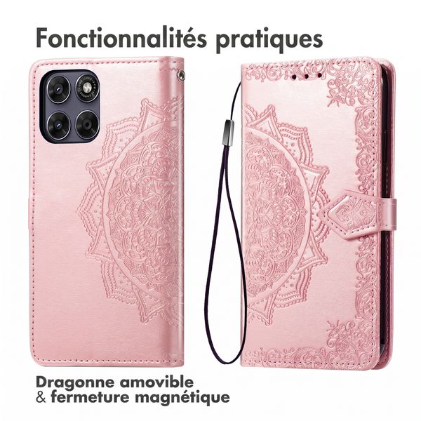 imoshion Etui de télephone Mandala Motorola Moto G77 - Rose Gold