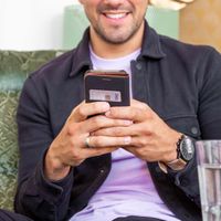 Accezz Étui de télephone Slim Folio en cuir de qualité supérieure Samsung Galaxy S22 Plus - Marron