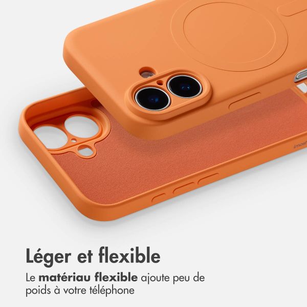 imoshion Coque Couleur avec MagSafe Apple iPhone 16 - Neon Orange