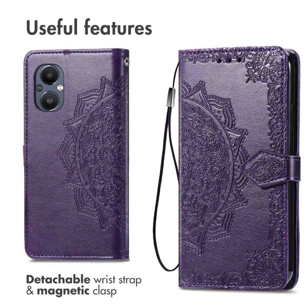 imoshion Etui de téléphone portefeuille Mandala Oppo Reno8 Lite - Violet