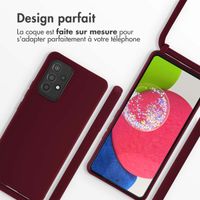 imoshion ﻿Coque en silicone avec cordon Samsung Galaxy A53 - Rouge foncé