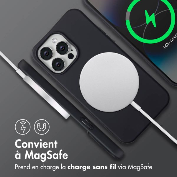 imoshion Coque arrière Color avec cordon amovible et MagSafe Apple iPhone 14 Pro Max - Noir