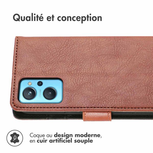 imoshion Étui de téléphone portefeuille Luxe Oppo A76 (4G) - Brun