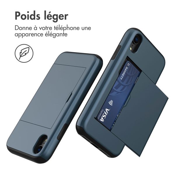 imoshion Coque arrière avec porte-cartes Apple iPhone Xr - Bleu foncé