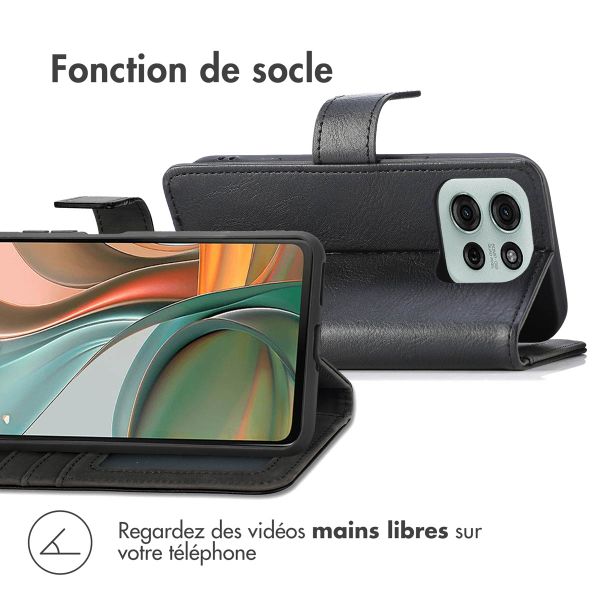 imoshion Étui de téléphone portefeuille Luxe Motorola Moto G75 5G - Noir