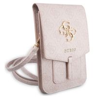 Guess Sacoche de téléphone bandoulière - Pochette d'épaule pour smartphone avec lanière logo 4G - Rose