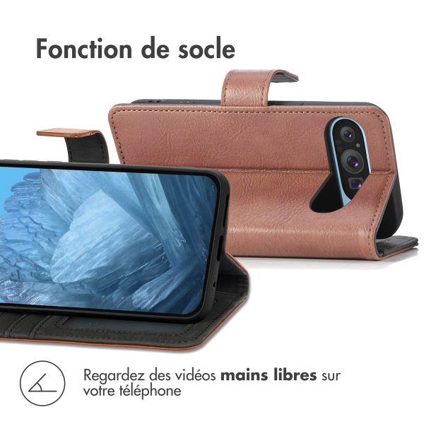 imoshion Étui de télephone portefeuille Google Pixel 9 Pro XL - Marron