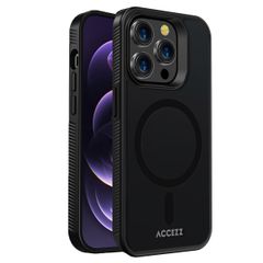 Accezz Coque Givrée Robuste avec MagSafe Apple iPhone 14 Pro - Noir