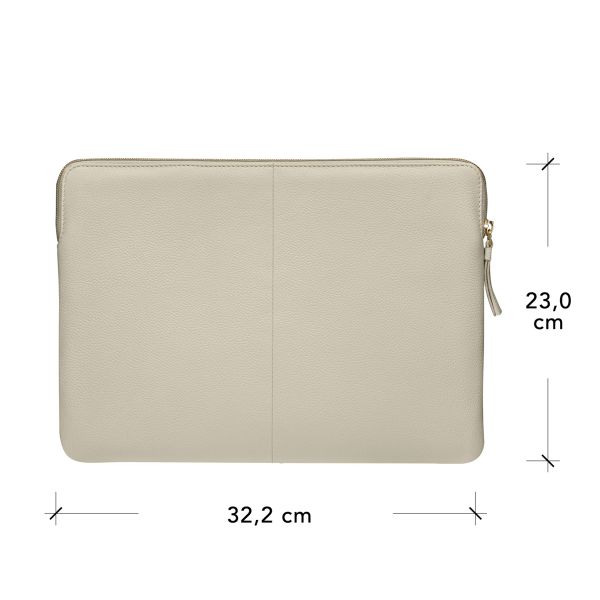 dbramante1928 ﻿Paris Sleeve - Pochette ordinateur 13 pouces - Cuir véritable - MacBook Pro 13 pouces / Air 13 pouces - Sand Dune