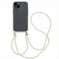 imoshion Coque avec dragonne + bracelet - Perles Apple iPhone 15 - Transparent