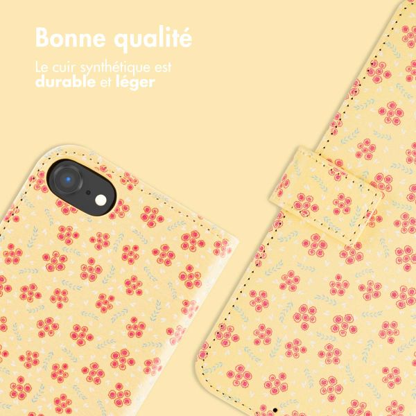 imoshion Étui de télephone portefeuille Design Apple iPhone 16e - Sunny Yellow Petite Flowers