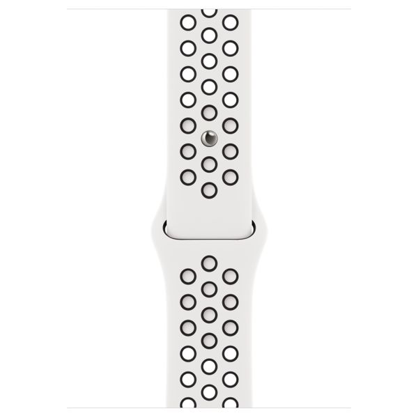 Apple Nike Sport Band Apple Watch Series 1-10 / SE / Ultra (2) - 42/44/45/46/49 mm - White / Black