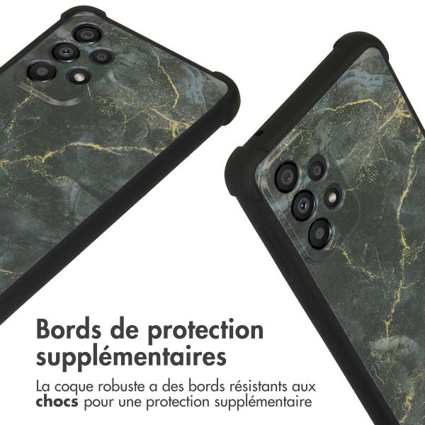 imoshion Coque Design avec cordon Samsung Galaxy A33 - Black Marble