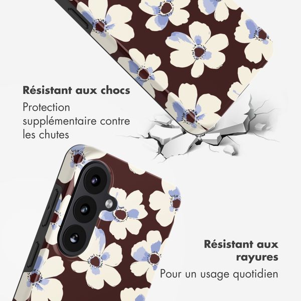 Selencia Coque arrière Vivid avec MagSafe Samsung Galaxy S26 - Choco Flower Pop