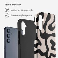 Selencia Coque arrière Vivid Samsung Galaxy A34 (5G) - Art Wave Black