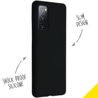 Accezz Coque Liquid Silicone Samsung Galaxy S20 FE - Noir